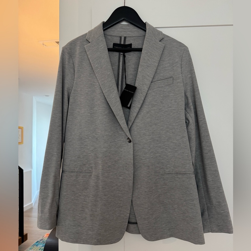 NWT Fabiana Filippi Single Breasted Stretch Cotton Blazer
